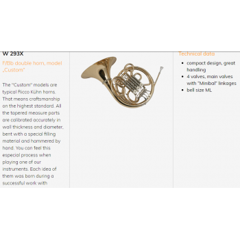 KÈN Ricco Kuhn - Instruments - Double Horns-W 293x s